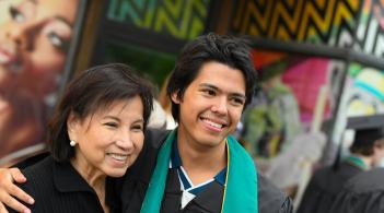 CESS graduate and mom at CESS Commencement