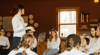 Photo of a social justice grounding retreat meeting