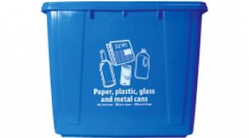 Blue recycling box