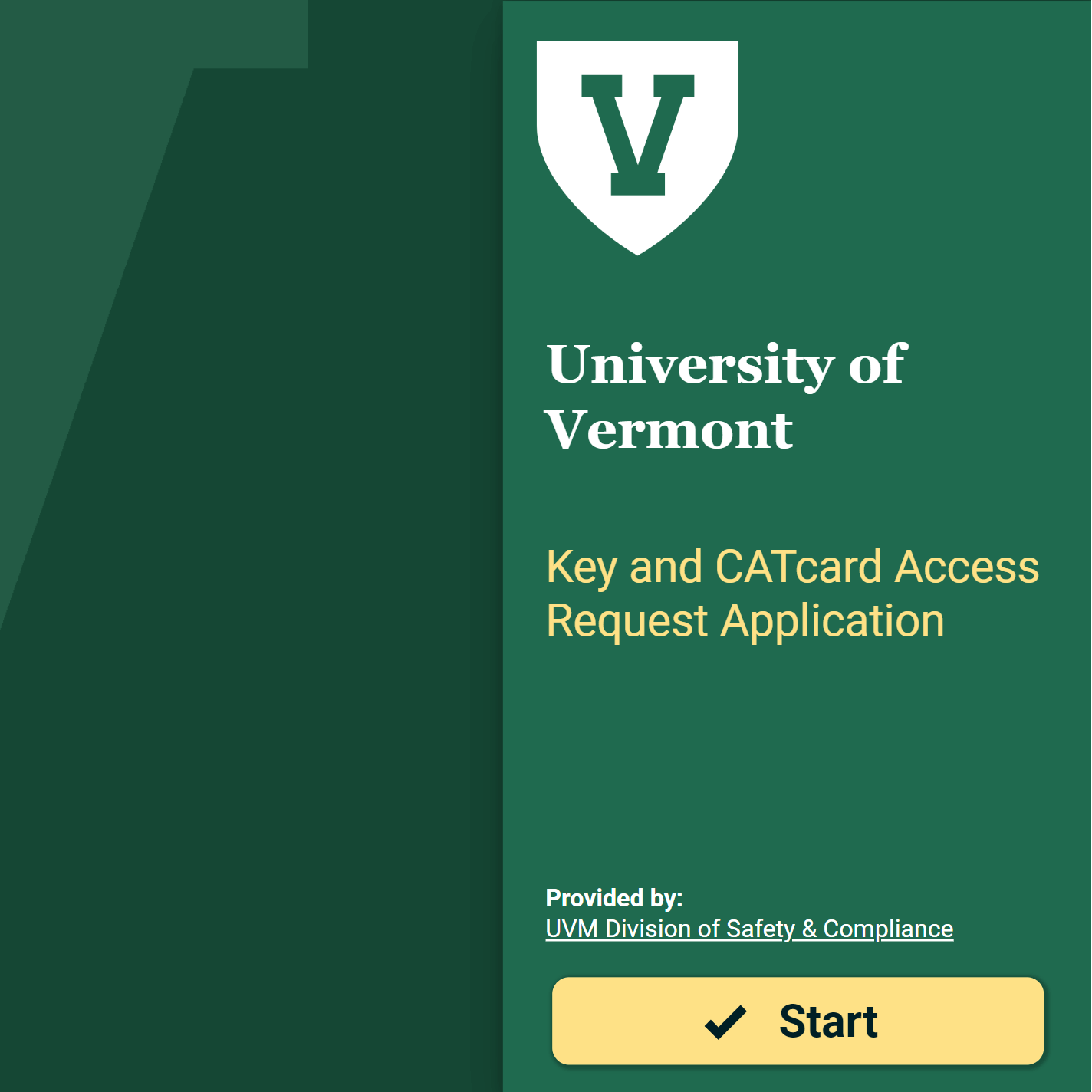 Access request app homepage