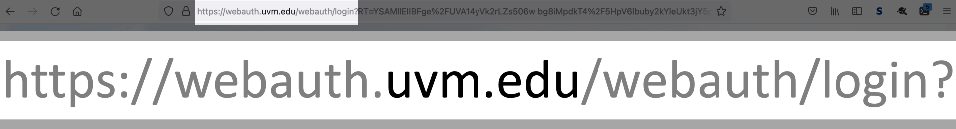 proper webauth url - https://webauth.uvm.edu/webauth/login?