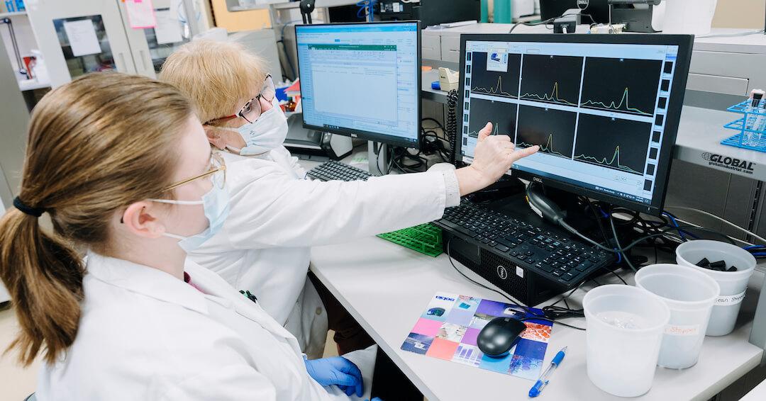 Health Sciences Professor teaching Health Sciences student