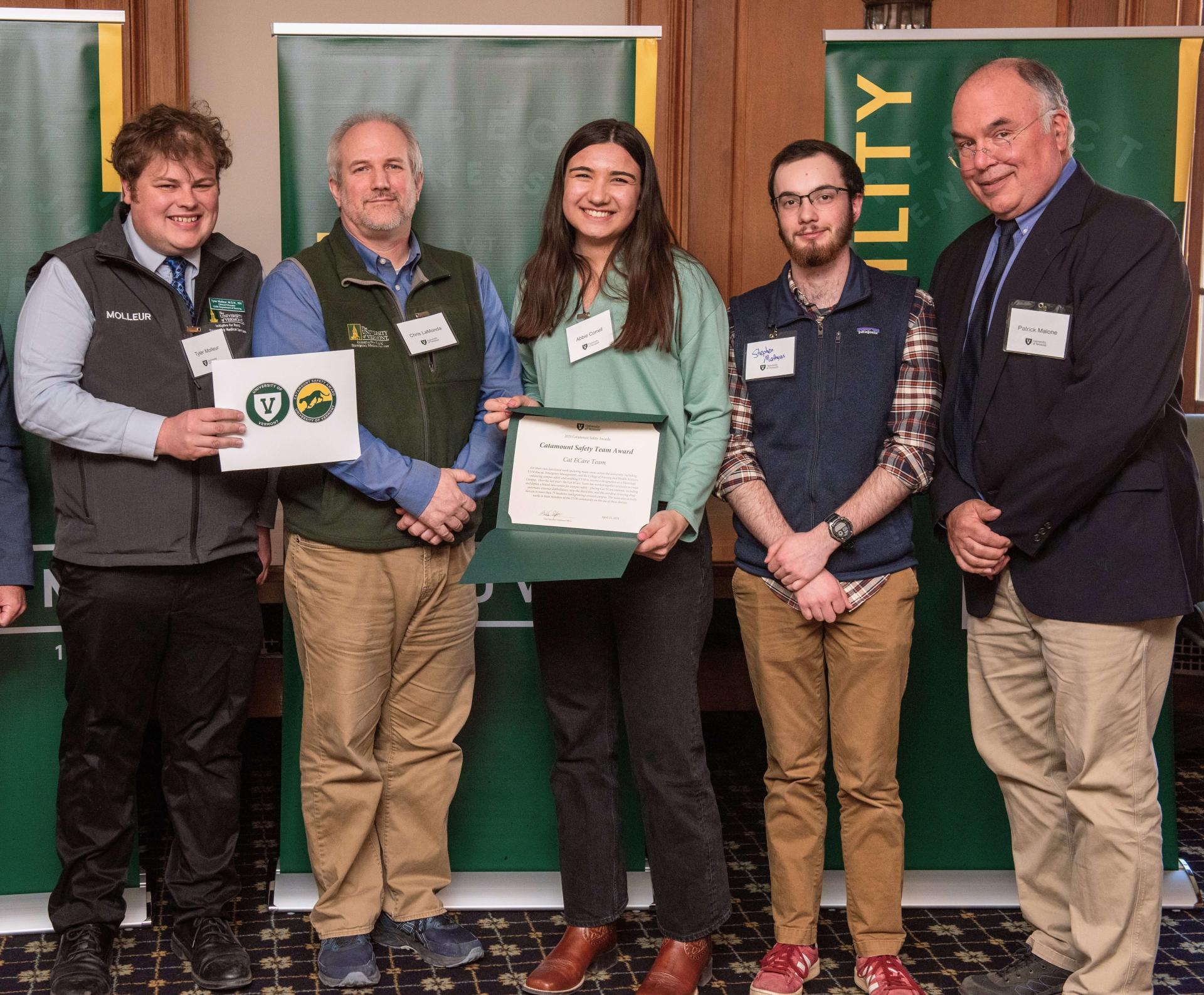 The CATEcare Team posing with their Safety Award