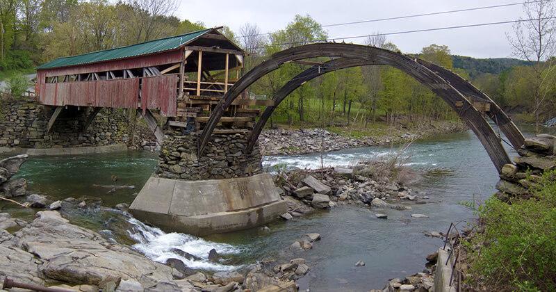 Vermont bridge damaged during tropical storm Irene in 2011