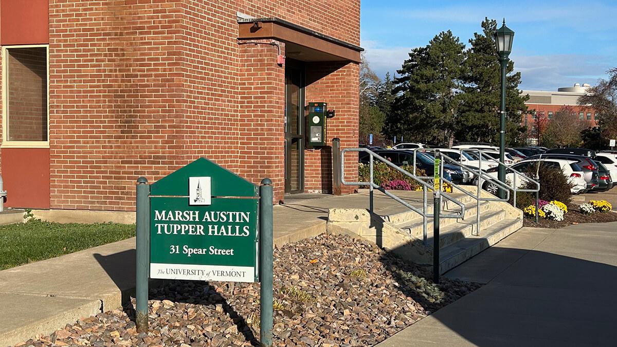 The entrance to Transportation and Parking Services at Marsh Hall