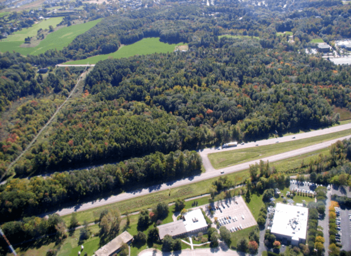 Aerial photo of East Woods