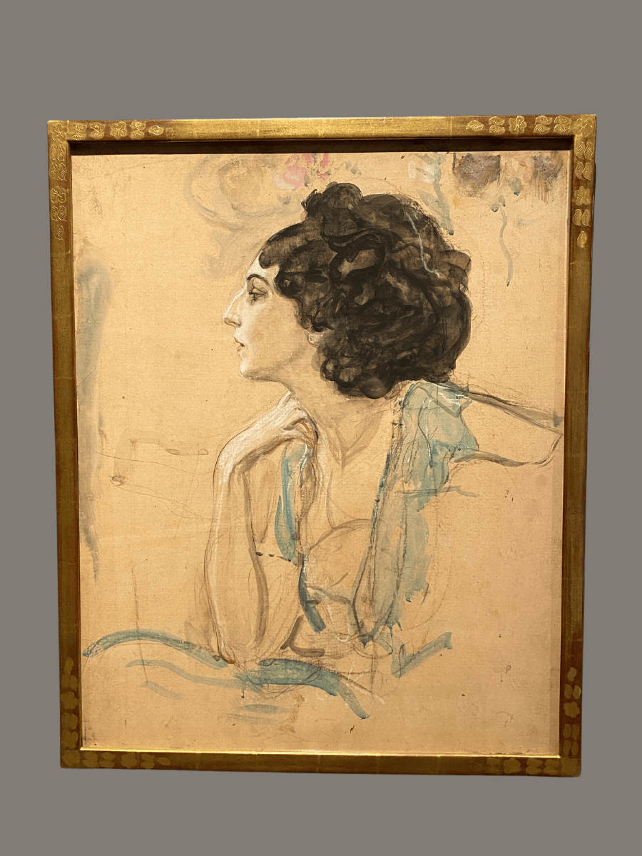 Ink portrait of Ida Rubenstein