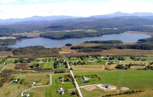 Aerial photo of Shelburne Pond