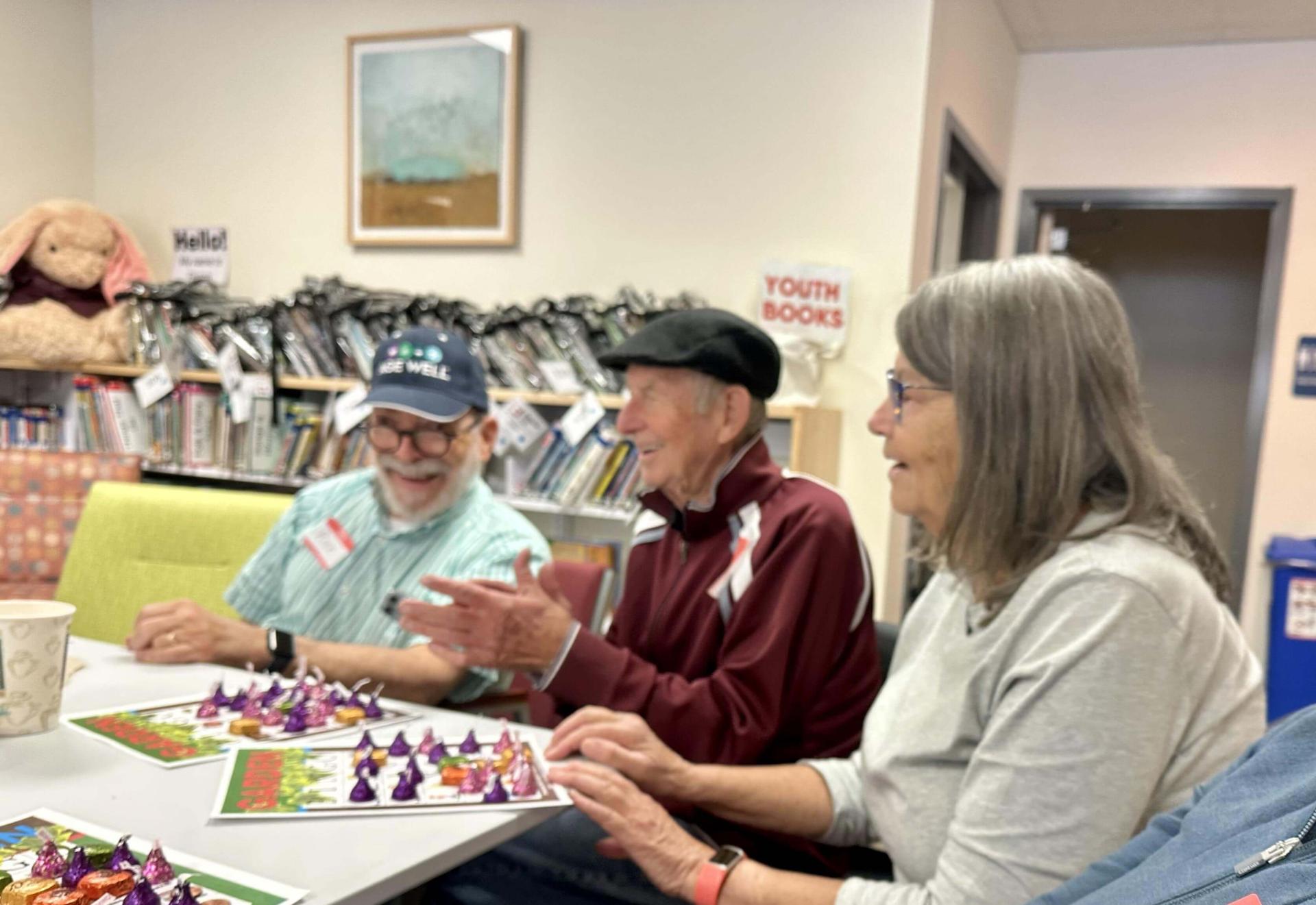 Participants playing BINGO at Memory Cafe