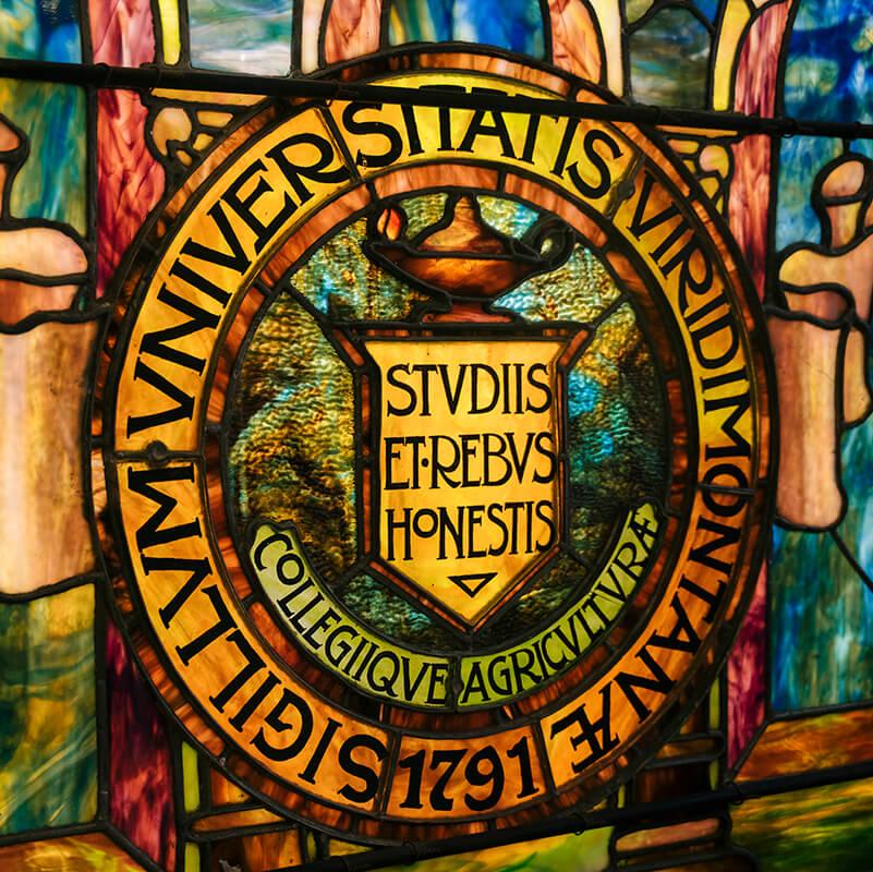 Old Mill stained glass window