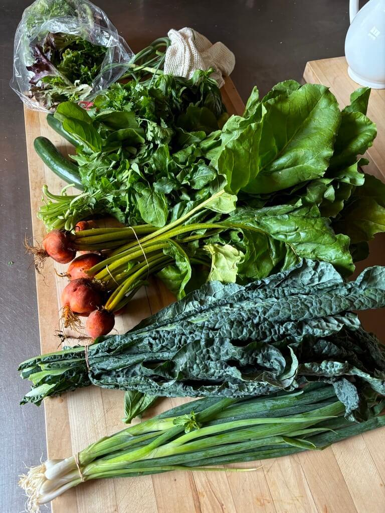 Vegetables on a cutting board