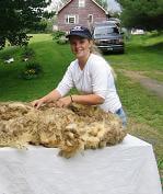 Student with wool