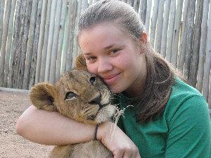 Student with Lion Cub 1