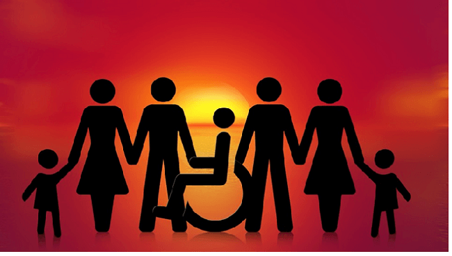 A group of people holding hands.
