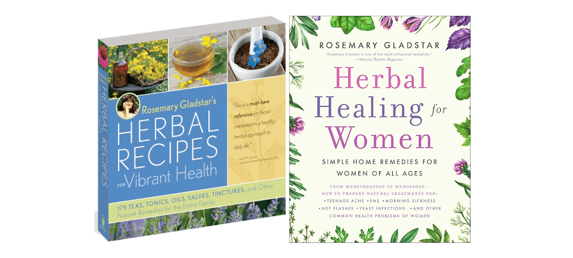 Two herbal recipe book covers