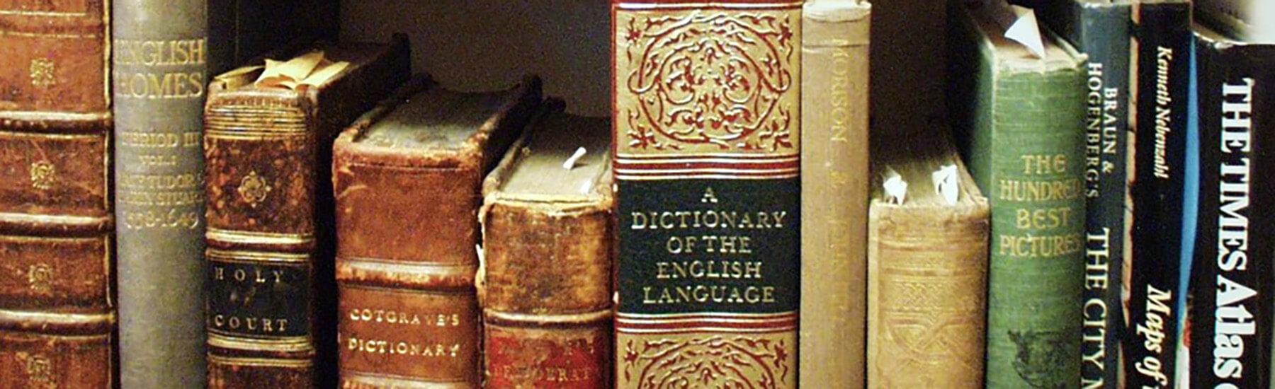 Books on shelves 