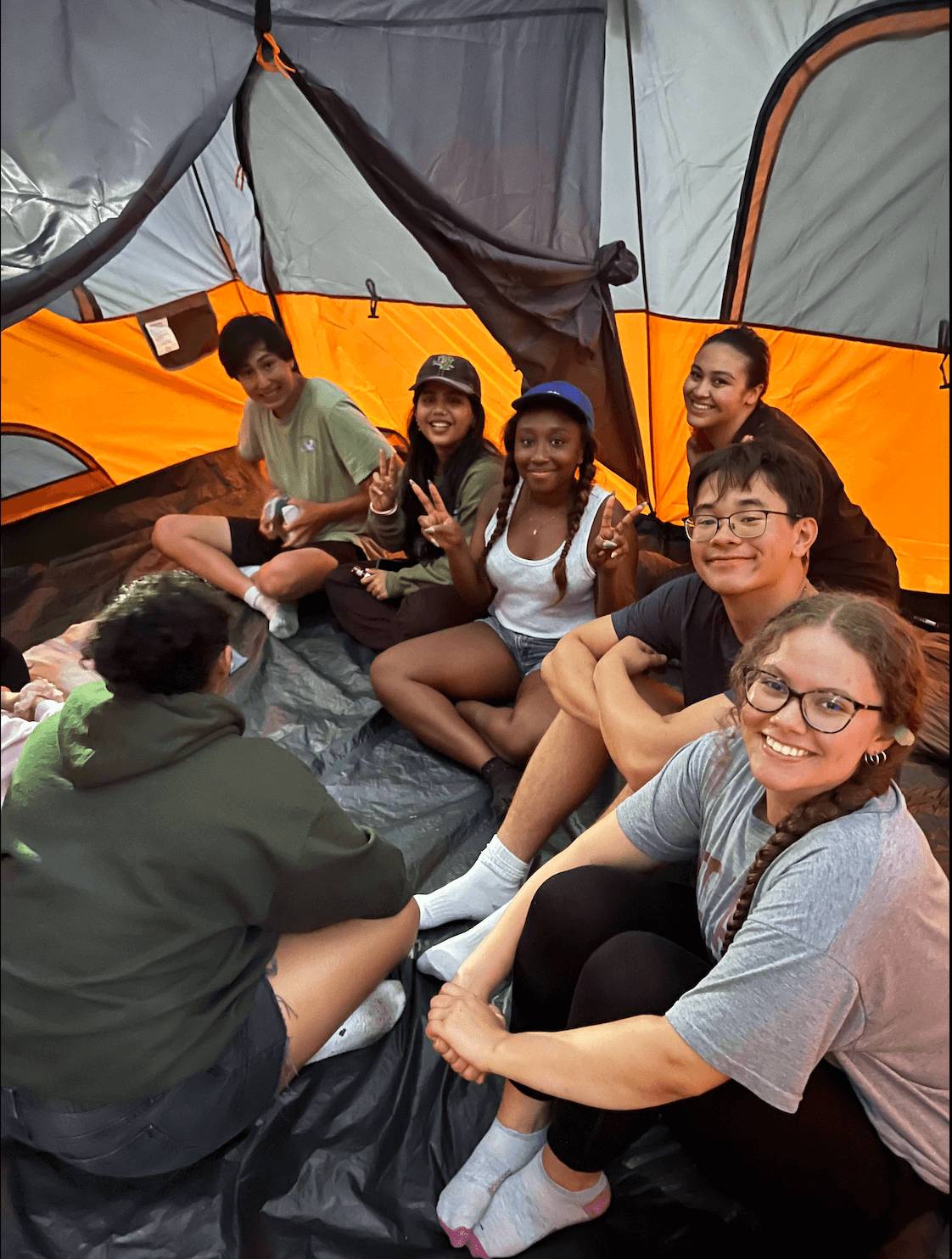 SESP students at camping trip