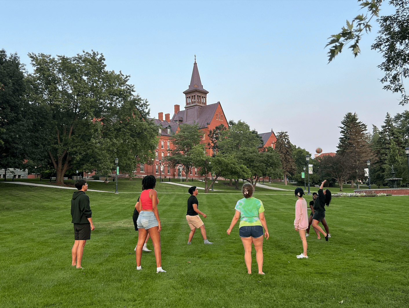SESP students playing volleyball in UVM Greens
