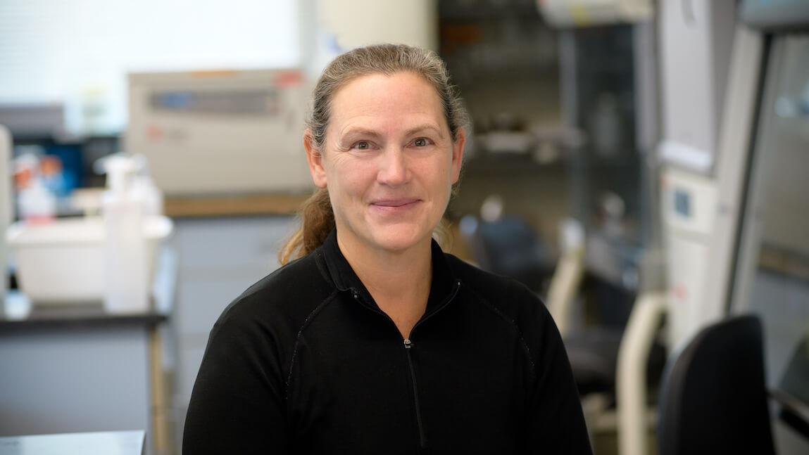 Chrissy Rohan standing in her lab