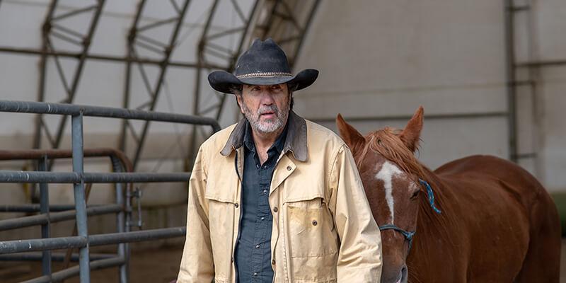 Tim Hayes in horse barn